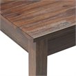 Scranton & Co Solid Acacia Wood Distressed Charcoal Brown Computer Desk Rectangular USB Power Outlet 60
