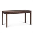 Scranton & Co Solid Acacia Wood Distressed Charcoal Brown Computer Desk Rectangular USB Power Outlet 60