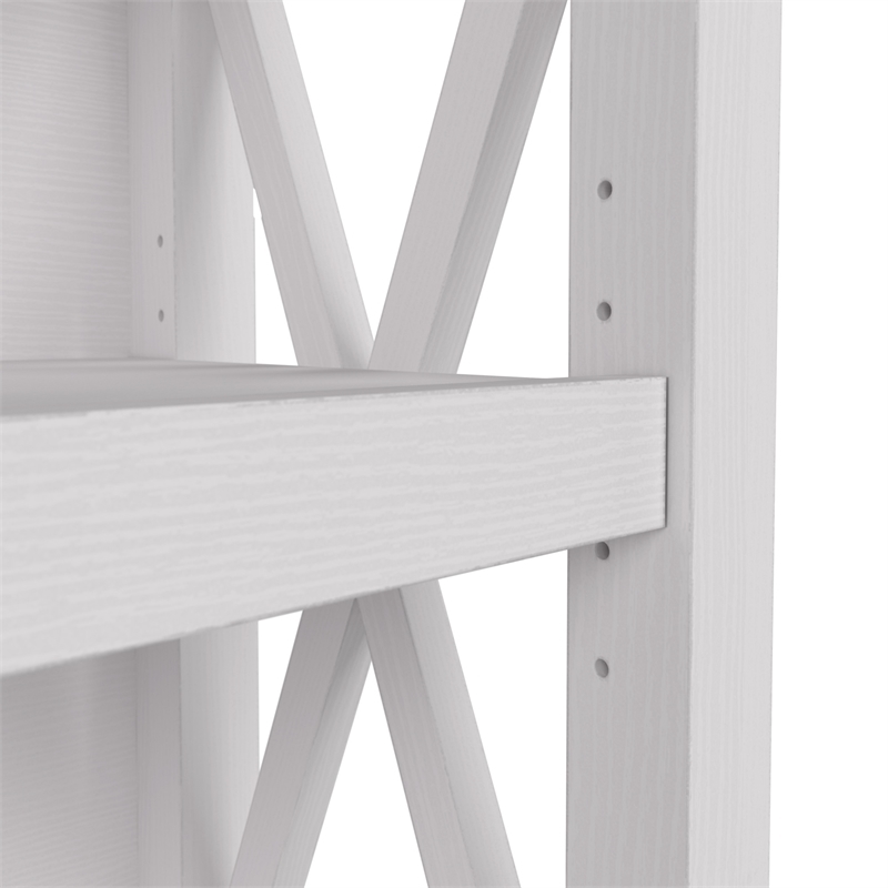 Scranton & Co 5-Shelf Coastal Wood Bookcase in Pure White Oak