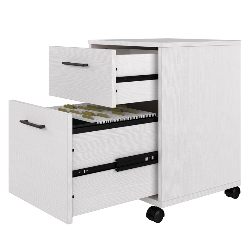Scranton & Co 2 Drawers Contemporary Wood Mobile File Cabinet in Oak