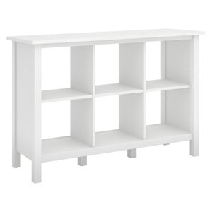 Scranton & Co Wood Pure White Bookcase Rectangular Adjustable Shelves 30&quotH x 45.04&quotW x 15.35&quotD