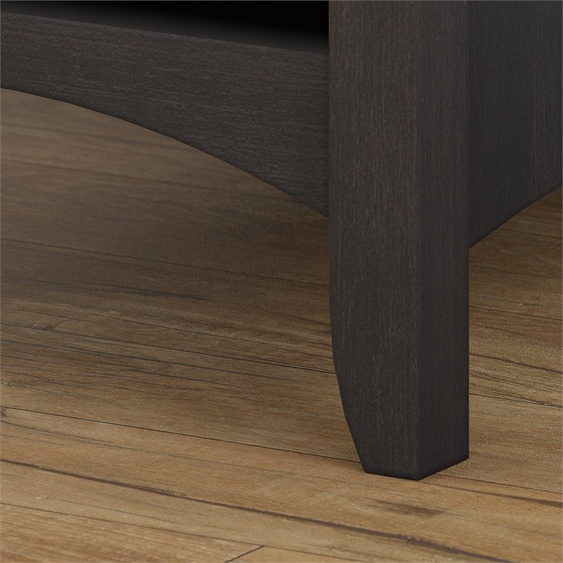 Scranton & Co Engineered Wood Vintage Black Bookcase Rectangular 5 Shelves
