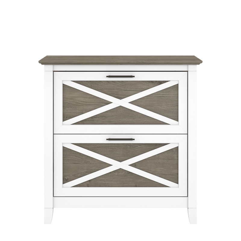 Scranton & Co 2 Drawers Contemporary Wood File Cabinet in Gray