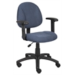 Scranton & Co Contemporary Fabric Adjustable Arms Posture Office Chair in Blue
