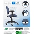 Scranton & Co Contemporary Fabric Adjustable Arms Posture Office Chair in Blue