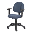 Scranton & Co Contemporary Fabric Adjustable Arms Posture Office Chair in Blue