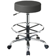 Scranton & Co Faux Leather Adjustable Medical Drafting Stool in Gray
