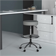 Scranton & Co Faux Leather Adjustable Medical Drafting Stool in Gray