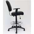 Scranton & Co Modern Faux Leather Swivel Drafting Stool in Black