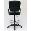Scranton & Co Modern Faux Leather Swivel Drafting Stool in Black
