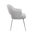 Scranton & Co Black CaressoftPlus Dining Chair in Gray Linen