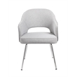 Scranton & Co Black CaressoftPlus Dining Chair in Gray Linen