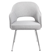 Scranton & Co Black CaressoftPlus Dining Chair in Gray Linen