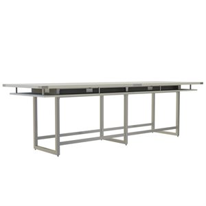 Scranton & Co Conference Table Standing Height - 12' White Ash