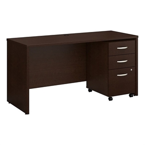 Scranton & Co Furniture 60&quotx24&quot Transitional Engineered Wood Desk in Cherry