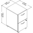 Scranton & Co Furniture 2 Drawer Mobile File Cabinet in White