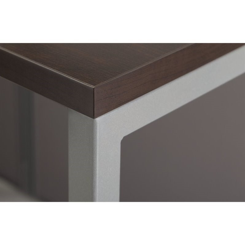 Scranton & Co Furniture 3 Drawer L Computer Desk in Cherry