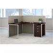 Scranton & Co Furniture 3 Drawer L Computer Desk in Cherry