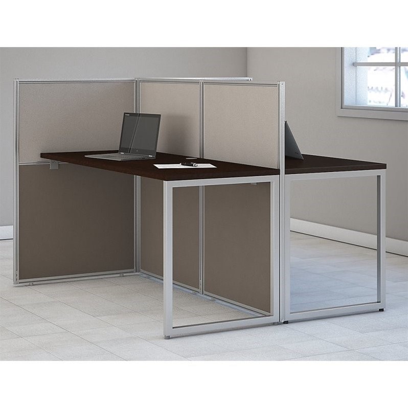 Scranton & Co Furniture Wood Computer Desk for Two in Cherry