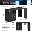 Scranton & Co Classic Engineered Wood Office Desk with Storage in Espresso