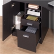 Scranton & Co Classic Engineered Wood Office Desk with Storage in Espresso