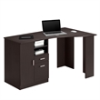 Scranton & Co Classic Engineered Wood Office Desk with Storage in Espresso