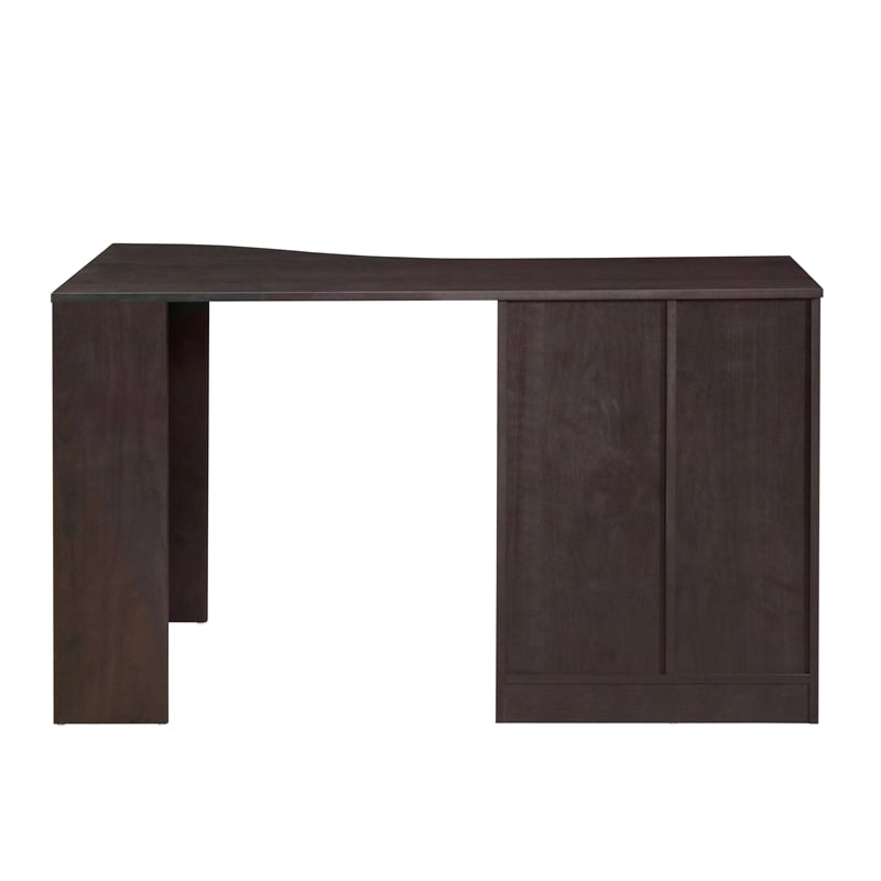 Scranton & Co Classic Engineered Wood Office Desk with Storage in Espresso