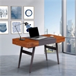 Scranton & Co Engineered Wood Expandable Modern Desk with Storage in Mahogany