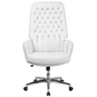 Scranton & Co Leather High Back Swivel Executive Chair in White