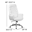 Scranton & Co Leather High Back Swivel Executive Chair in White