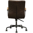 Scranton & Co Leather Adjustable Swivel Office Chair in Chocolate