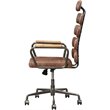 Scranton & Co Leather High Back Adjustable Swivel Office Chair in Whiskey