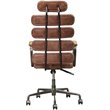 Scranton & Co Leather High Back Adjustable Swivel Office Chair in Whiskey