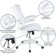 Scranton & Co Contemporary Mesh Fabric Mid Back Swivel Office Chair in White