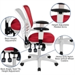 Scranton & Co Contemporary Mesh Fabric Mid Back Executive Swivel Chair in Red