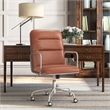 Scranton & Co Modern Executive Leather Desk Chair in Brown
