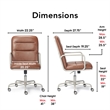 Scranton & Co Modern Executive Leather Desk Chair in Brown