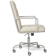 Scranton & Co Modern Faux Leather Executive Desk Office Chair in White