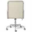 Scranton & Co Modern Faux Leather Executive Desk Office Chair in White