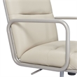 Scranton & Co Modern Faux Leather Executive Desk Office Chair in White