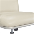 Scranton & Co Modern Faux Leather Executive Desk Office Chair in White