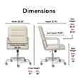 Scranton & Co Modern Faux Leather Executive Desk Office Chair in White