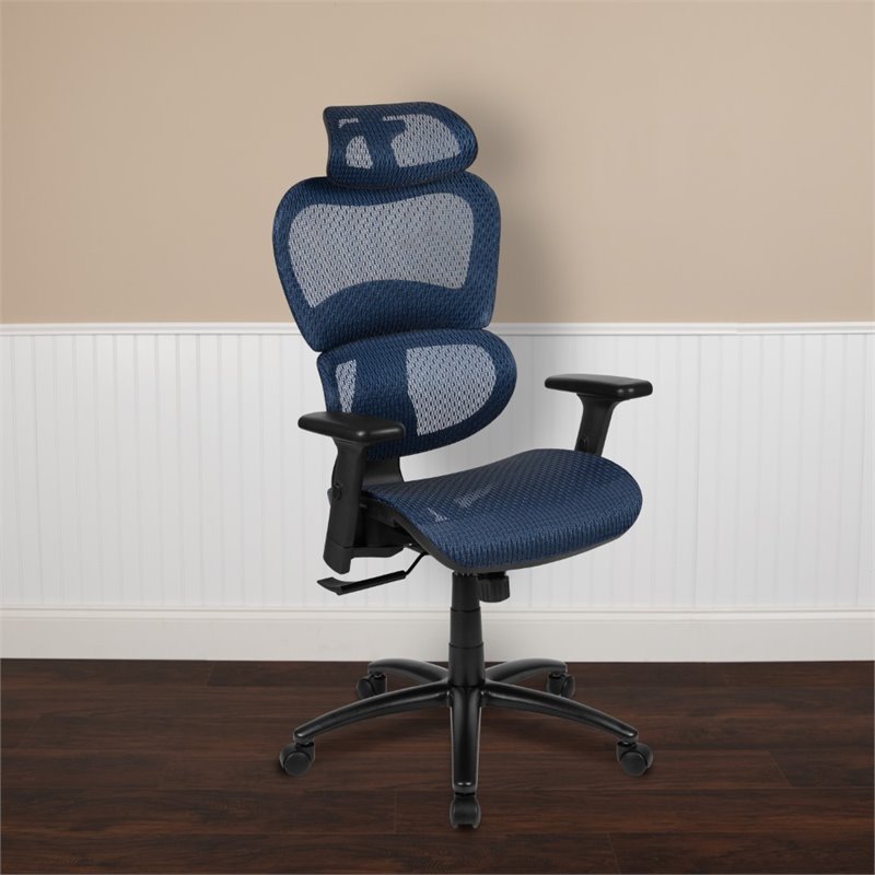 Scranton & Co High Back Ergonomic Mesh Office Swivel Chair in Blue