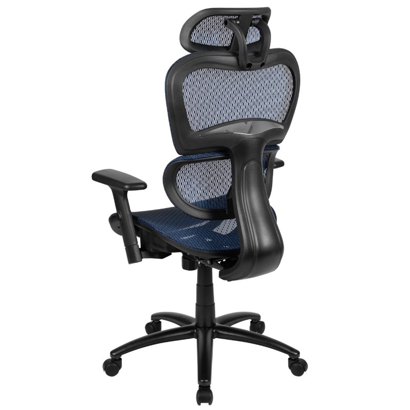 Scranton & Co High Back Ergonomic Mesh Office Swivel Chair in Blue
