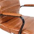 Scranton & Co Modern Leather High Back Office Chair in Brown