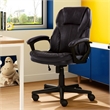 Scranton & Co Traditional Faux Leather Managers Office Chair in Chestnut Brown
