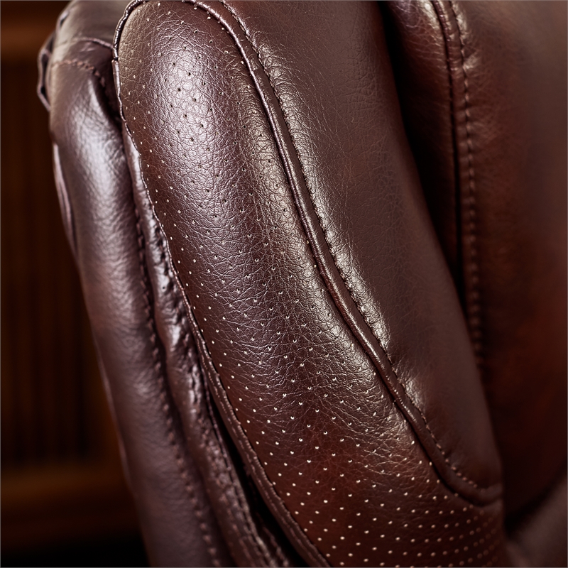Scranton & Co Executive Office Chair in Brown Bonded Leather