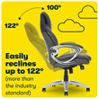 Scranton & Co Faux Leather Executive Office Chair with AIR Technology in Gray