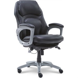 Scranton & Co Executive Office Chair in Black Bonded Leather