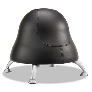 Scranton & Co Vinyl Upholstered Pump Ball Office Chair in Black